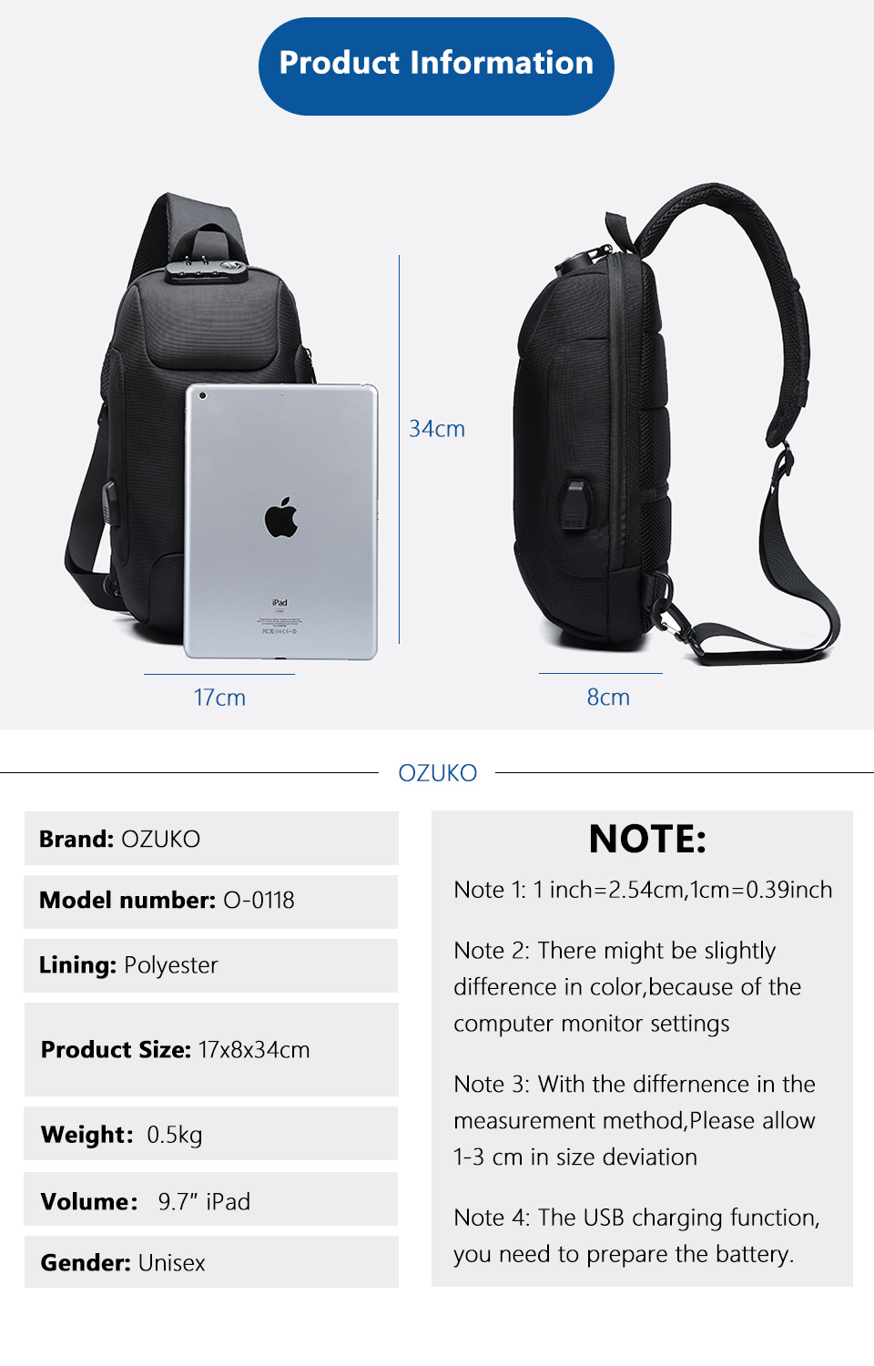 OZUKO-Chest-Bag-USB-External-Charging-Anti-theft-Crossbody-Bag-Waterproof-Shoulder-Bag-for-Camping-T-1571479-8