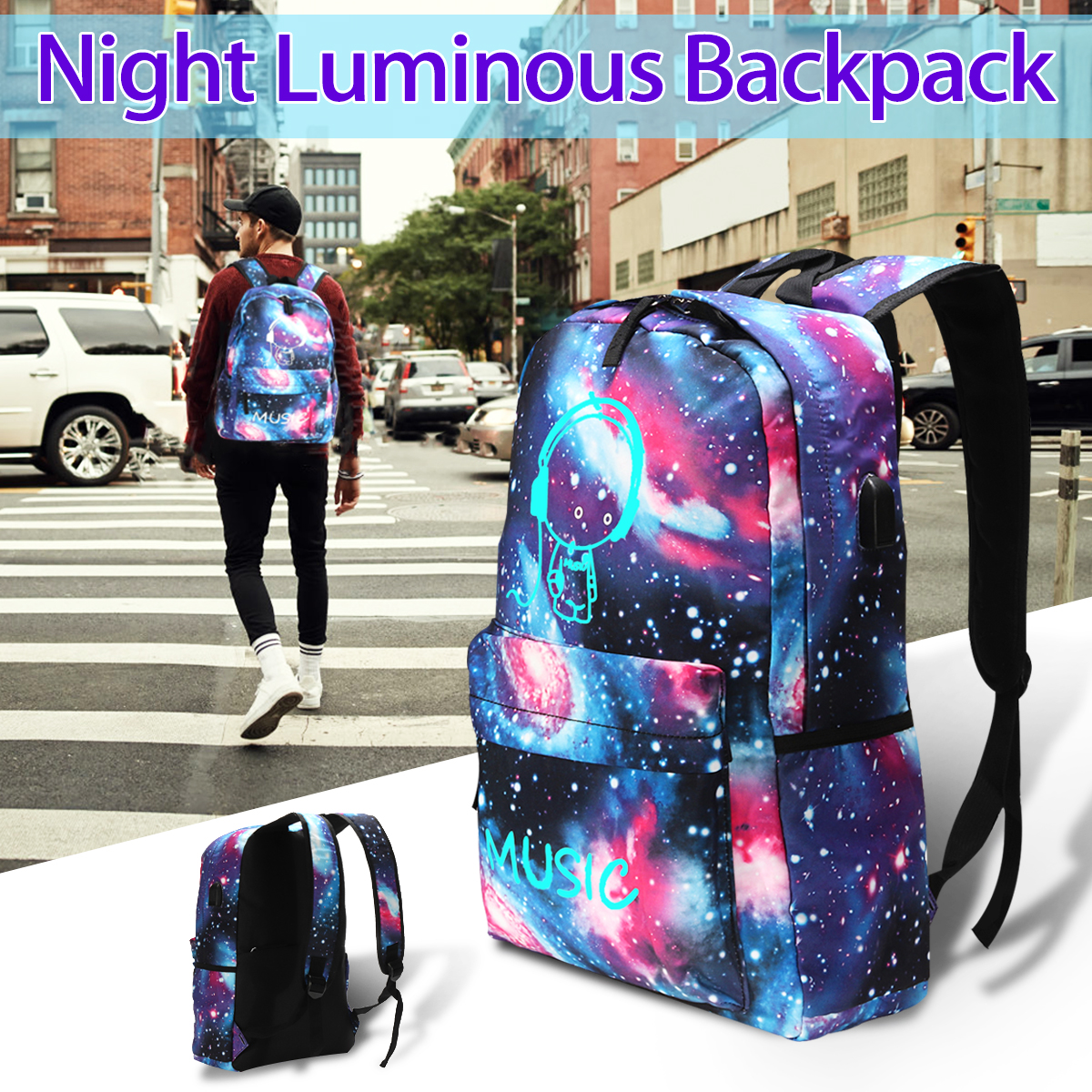 Outdoor-Night-Luminous-Backpack-USB-Oxford-School-Bag-Shoulder-Bag-Waterproof-Handbag-1373775-1