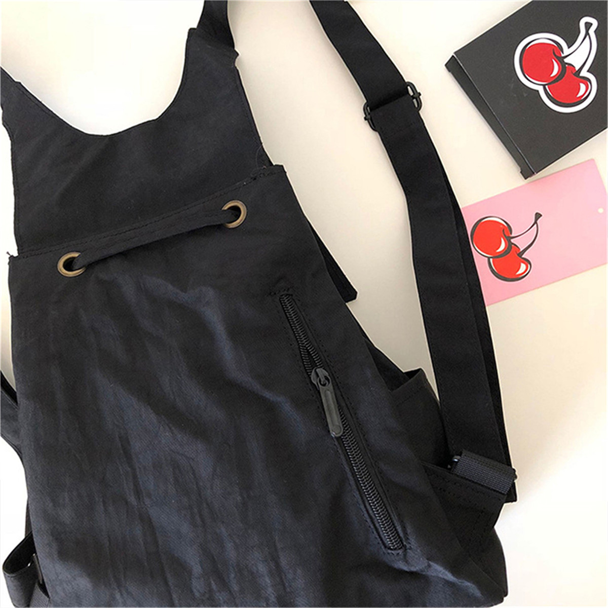 Outdoor-Nylon-School-Bag-Portable-Girl-Backpack-Travel-Shoulder-Bag-1627690-3