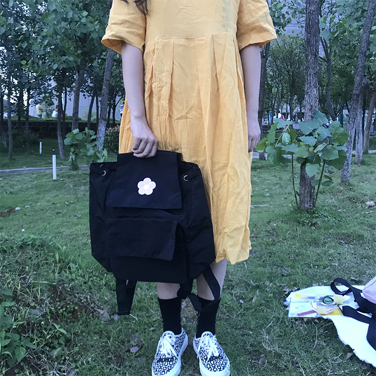 Outdoor-Nylon-School-Bag-Portable-Girl-Backpack-Travel-Shoulder-Bag-1627690-5