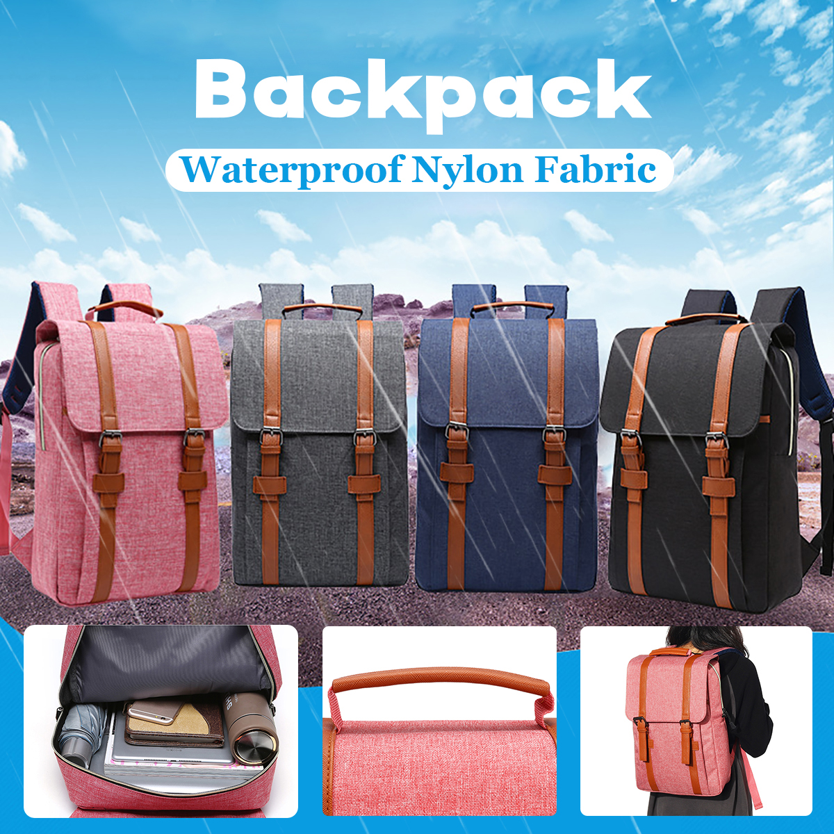 Outdoor-Travel-Backpack-Waterproof-Nylon-School-Bag-Large-Laptop-Bag-Unisex-Business-Bag-1615929-1