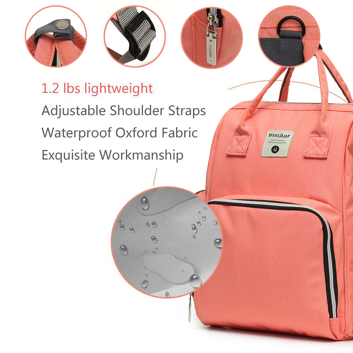 Oxford-Cloth-Waterproof-Travel-Backpack-Multi-function-Mommy-Bag-Baby-Diaper-Storage-Bag-Backpack-1632162-4