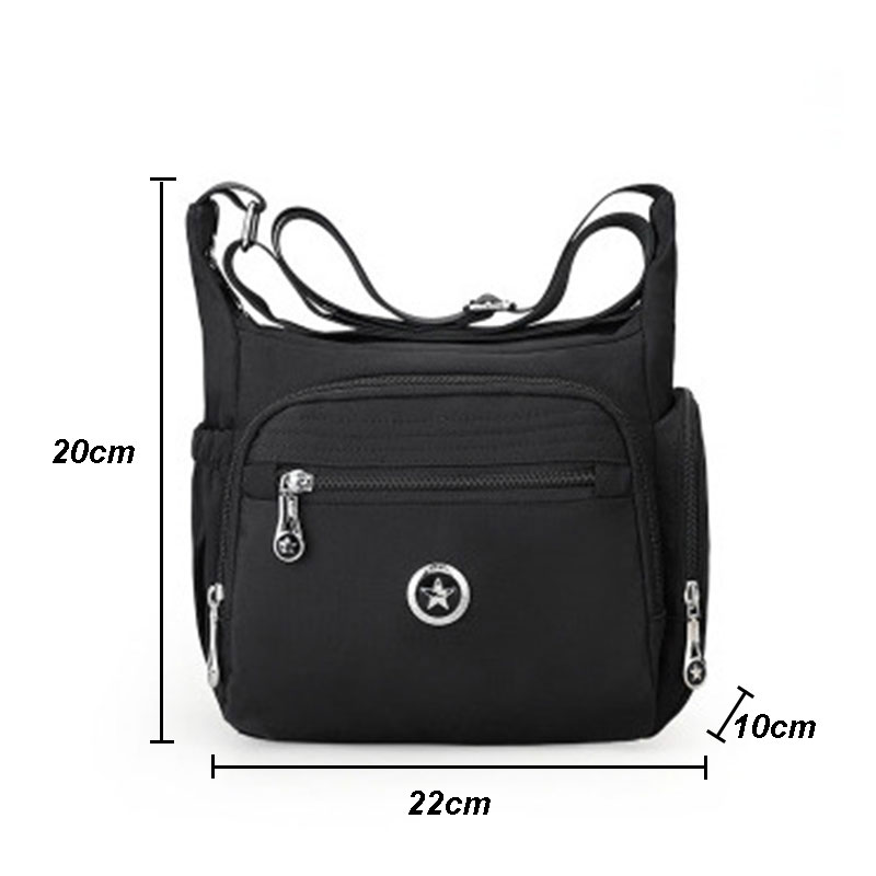 Travel-Bag-Women-Shoulder-bag-Multi-pocket-Nylon-Waterproof-Bag-1415650-2