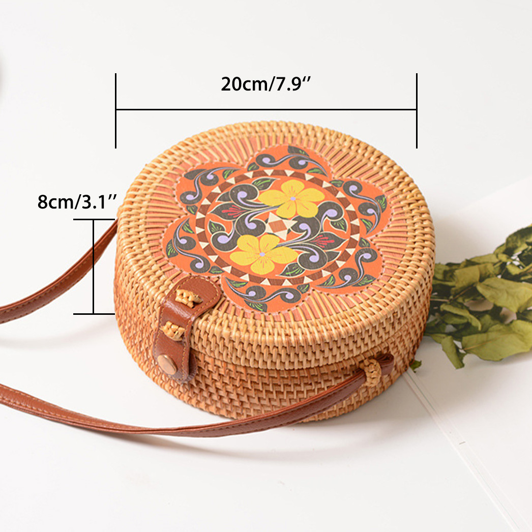 Women-Straw-Bag-Handwoven-Round-Rattan-Beach-Handbag-Crossbody-Bag-Tote-Outdoor-Travel-1523272-7