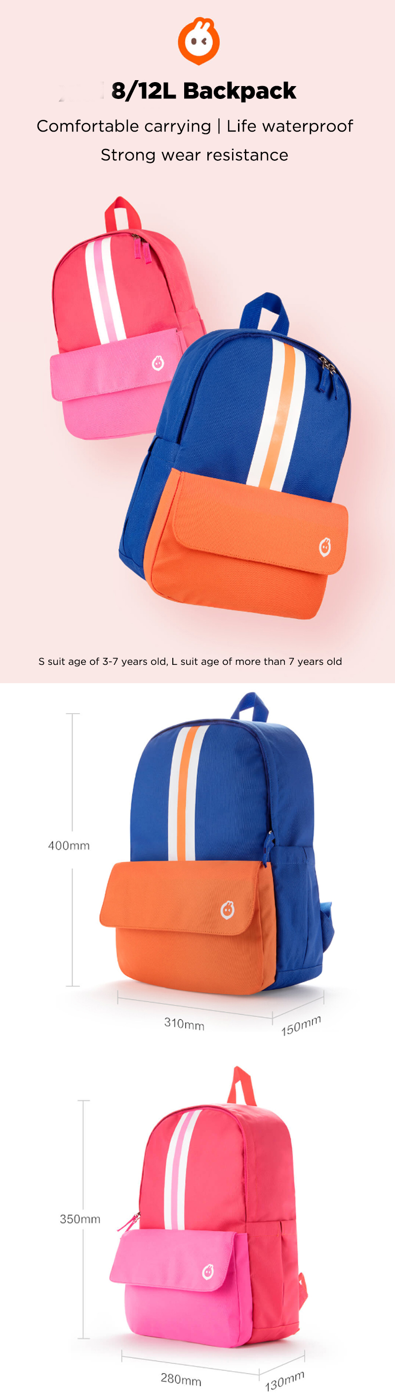 Xiaoxun-8L-12L-Kids-Children-Backpack-Waterproof-Lightweight-School-Shoulder-Bag-for-Outdoor-Travel-1484701-1