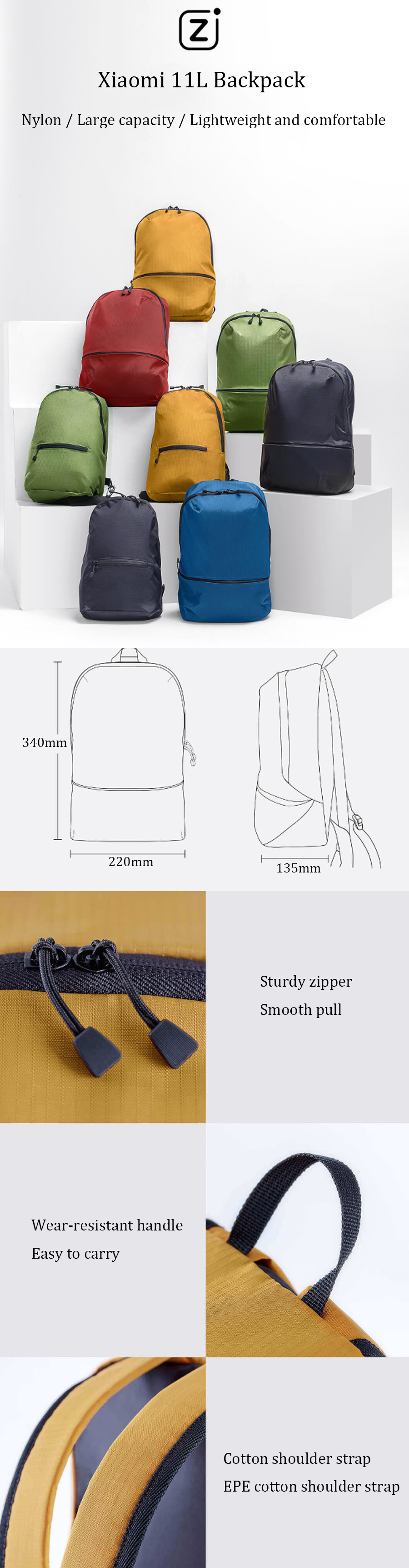 ZANJIA-11L-Backpack-Waterproof-Men-Women-School-Bag-14inch-Laptop-Shoulder-Bag-Lightweight-Outdoor-T-1442602-1