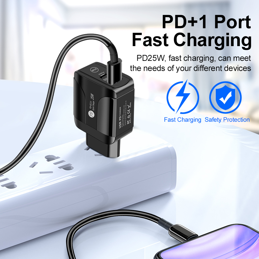Bakeey-25W-2-Port-USB-PD-Charger-PD30-QC30-FCP-SCP-Fast-Charging-Wall-Charger-Adapter-EUUSUK-Plug-Fo-1902535-1