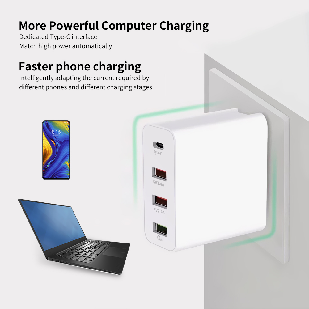 Bakeey-4-Ports-USB-Charger-QC30-USB-Type-C-Wall-Charger-Adapter-Fast-Charging-For-iPhone-XS-11Pro-Hu-1721904-2