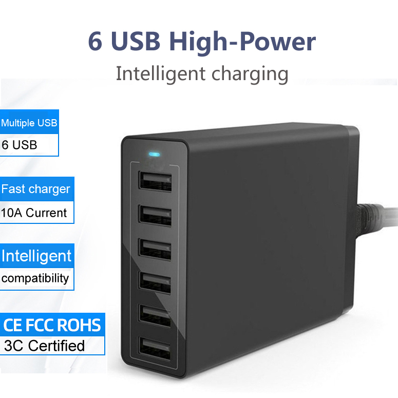 Bakeey-50W-10A-6-Port-USB-Charger-Desktop-Charging-Station-For-iPhone-11-SE-2020-For-Huawei-1718680-1