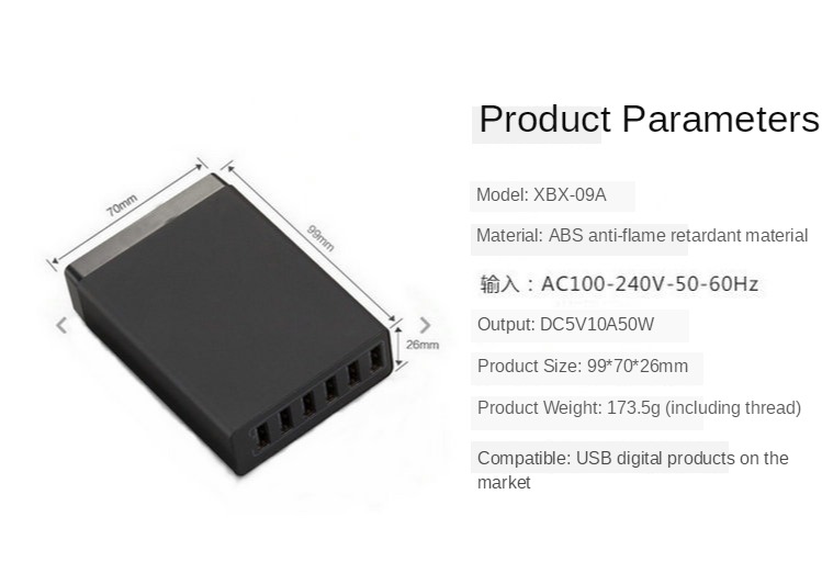 Bakeey-50W-10A-6-Port-USB-Charger-Desktop-Charging-Station-For-iPhone-11-SE-2020-For-Huawei-1718680-9