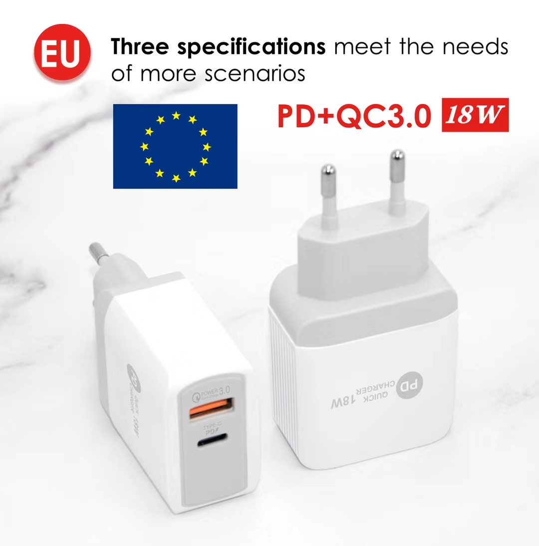Bakeey-USB-Charger-QC30-PD18W-Fast-Charging-For-iPhone-XS-11Pro-Huawei-P30-P40-Pro-Mi10-S20-Note-20-1725015-1