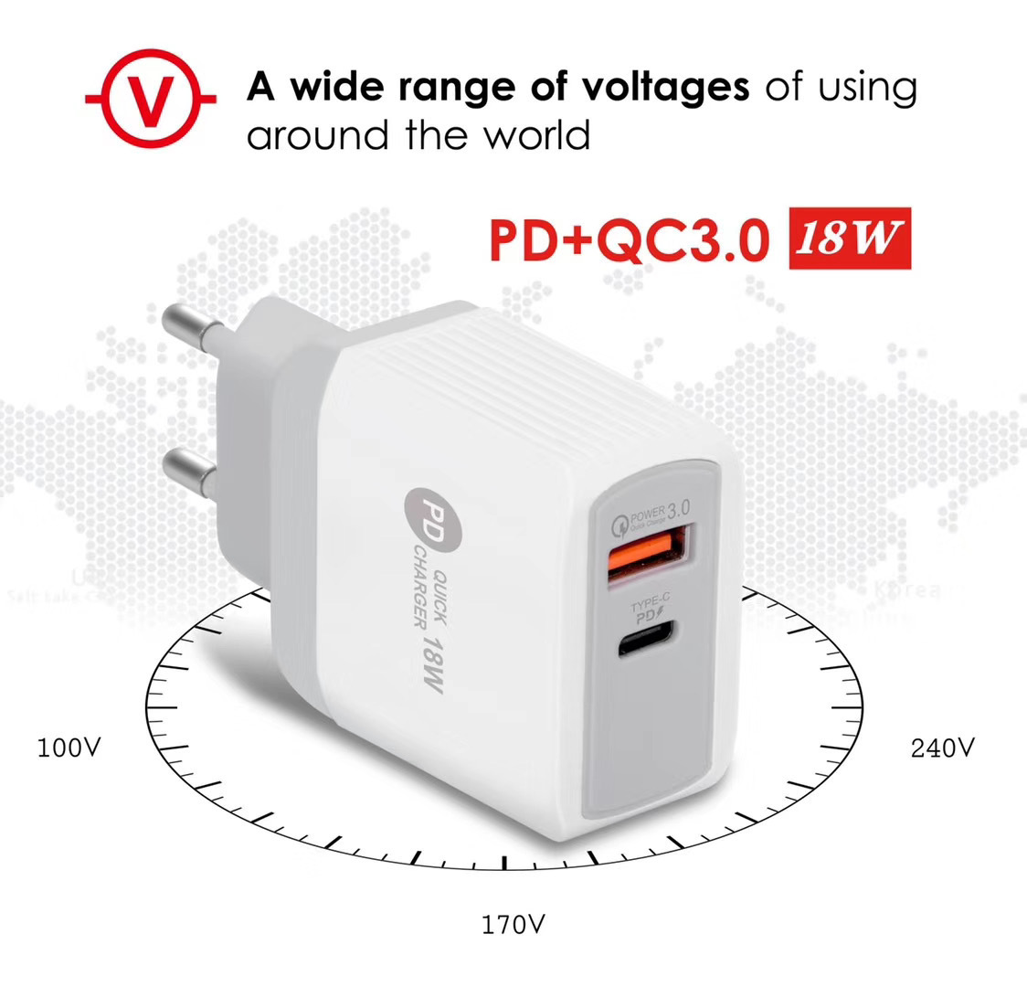 Bakeey-USB-Charger-QC30-PD18W-Fast-Charging-For-iPhone-XS-11Pro-Huawei-P30-P40-Pro-Mi10-S20-Note-20-1725015-2