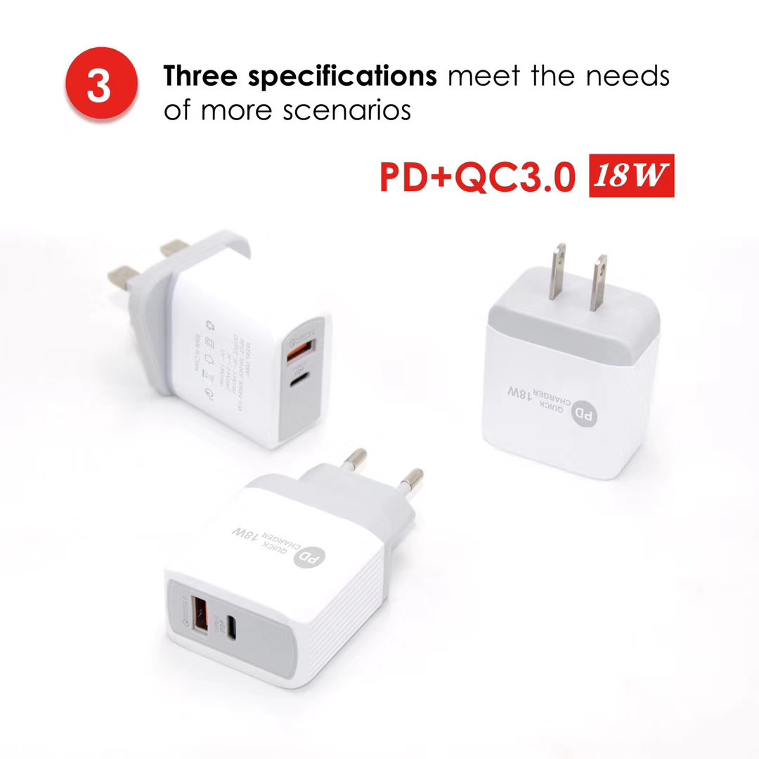 Bakeey-USB-Charger-QC30-PD18W-Fast-Charging-For-iPhone-XS-11Pro-Huawei-P30-P40-Pro-Mi10-S20-Note-20-1725015-3