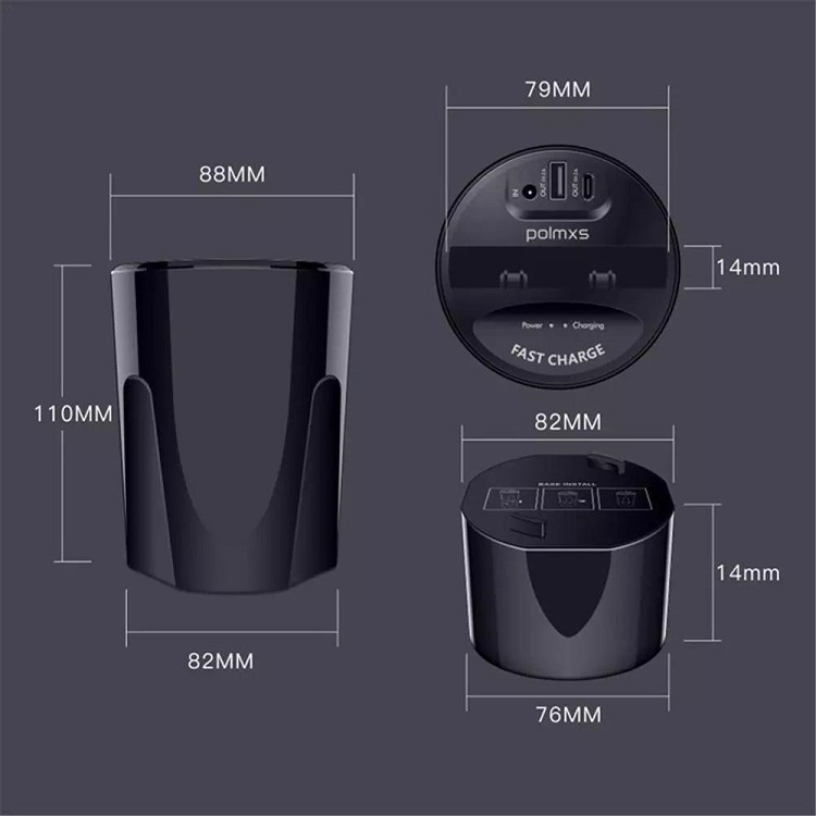 Bakeey-X13-10W75W5W-QI-Standard-Car-Wireless-Charging-Cup-Holder-With-USB-CUSB-A-Output-For-iPhone-1-1942836-5