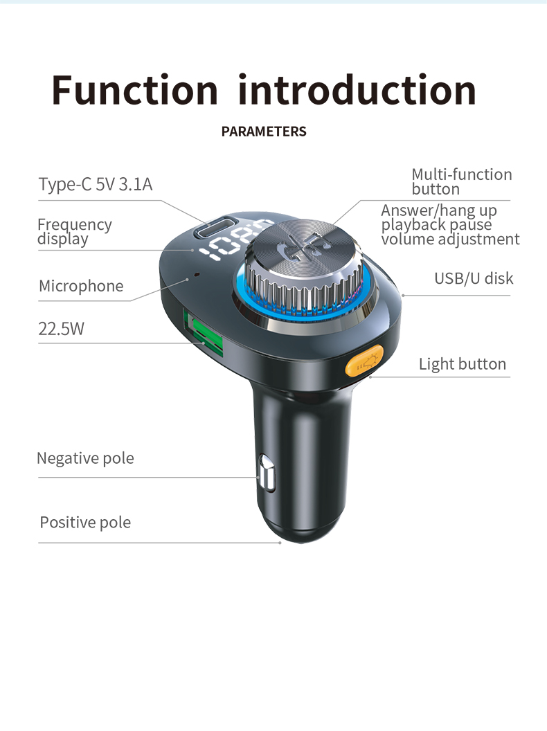 Bakeey-bluetooth-V50-FM-Transmitter-20W-PD--QC30-USB-Car-Charger-7-Colors-RGB-Backlit-Light-LED-Digi-1941817-11