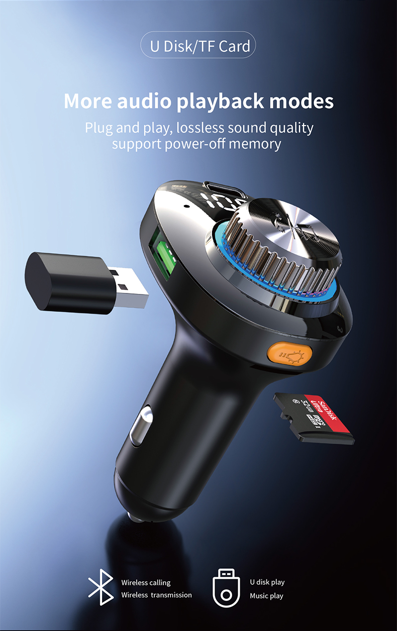 Bakeey-bluetooth-V50-FM-Transmitter-20W-PD--QC30-USB-Car-Charger-7-Colors-RGB-Backlit-Light-LED-Digi-1941817-5