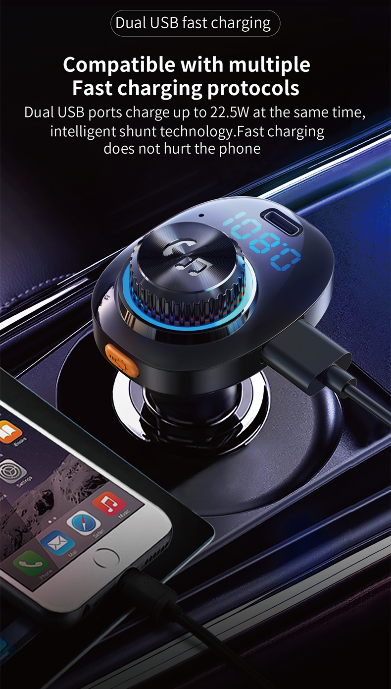 Bakeey-bluetooth-V50-FM-Transmitter-20W-PD--QC30-USB-Car-Charger-7-Colors-RGB-Backlit-Light-LED-Digi-1941817-7