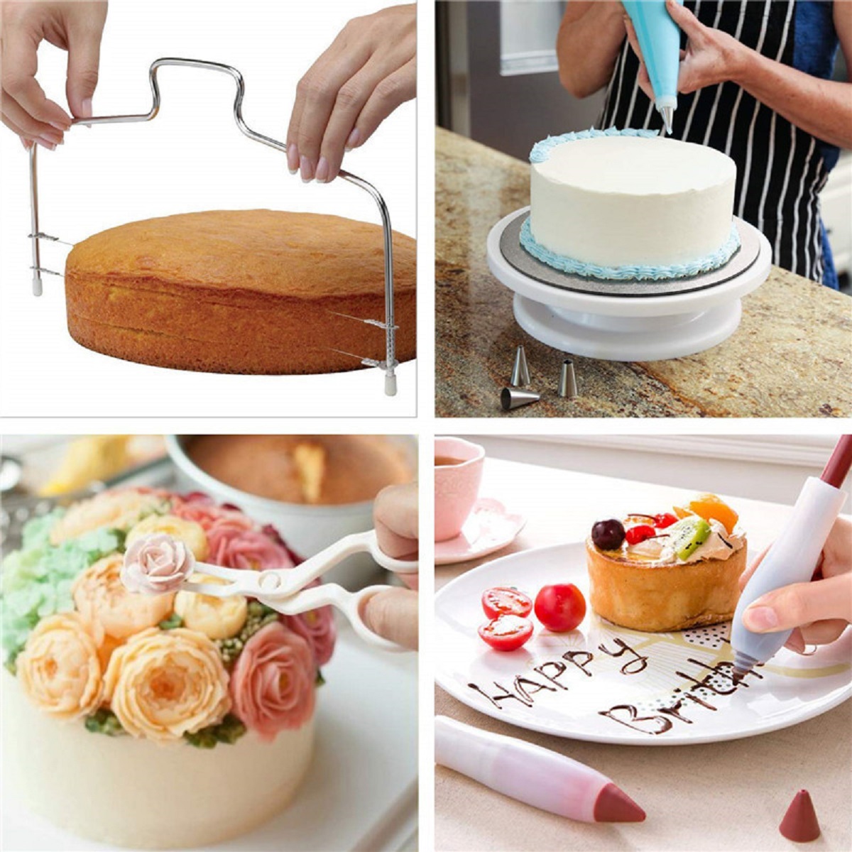 178pcs-Cake-Decorating-Tool-Kit-Baking-Fondant-Supply-Turntable-Bag-Tip-Spatula-1837558-3