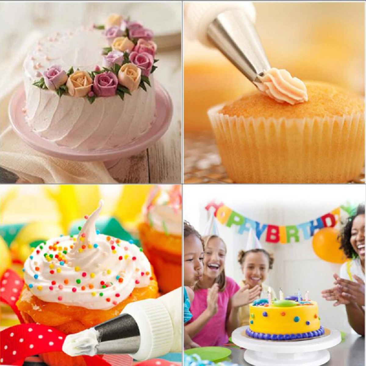 178pcs-Cake-Decorating-Tool-Kit-Baking-Fondant-Supply-Turntable-Bag-Tip-Spatula-1837558-4