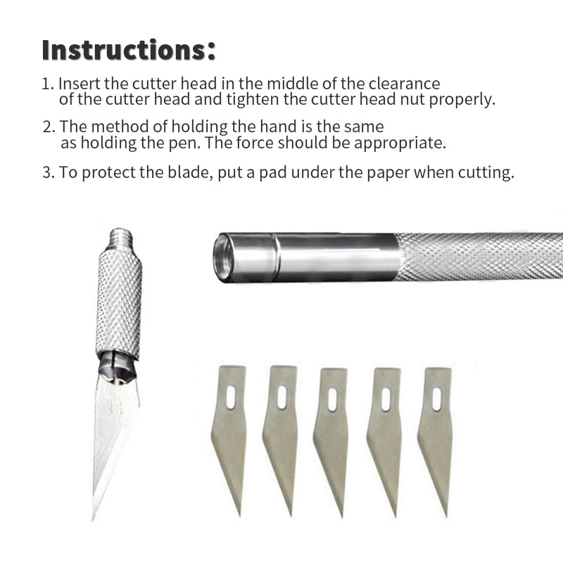 6-Blades-Aluminum-Carve-Knife-Extra-Backup-Sculpture-Engrave-Graver-Muti-funtion-Carving-Knife-Set-1276711-4