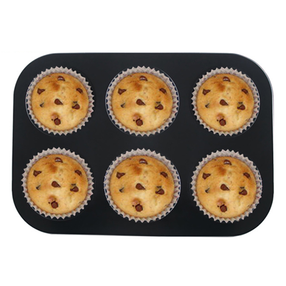 6pc-Muffin-Pan-Baking-Cooking-Tray-Mould-Round-Bake-Cup-Cake-GoldBlack-1502152-4