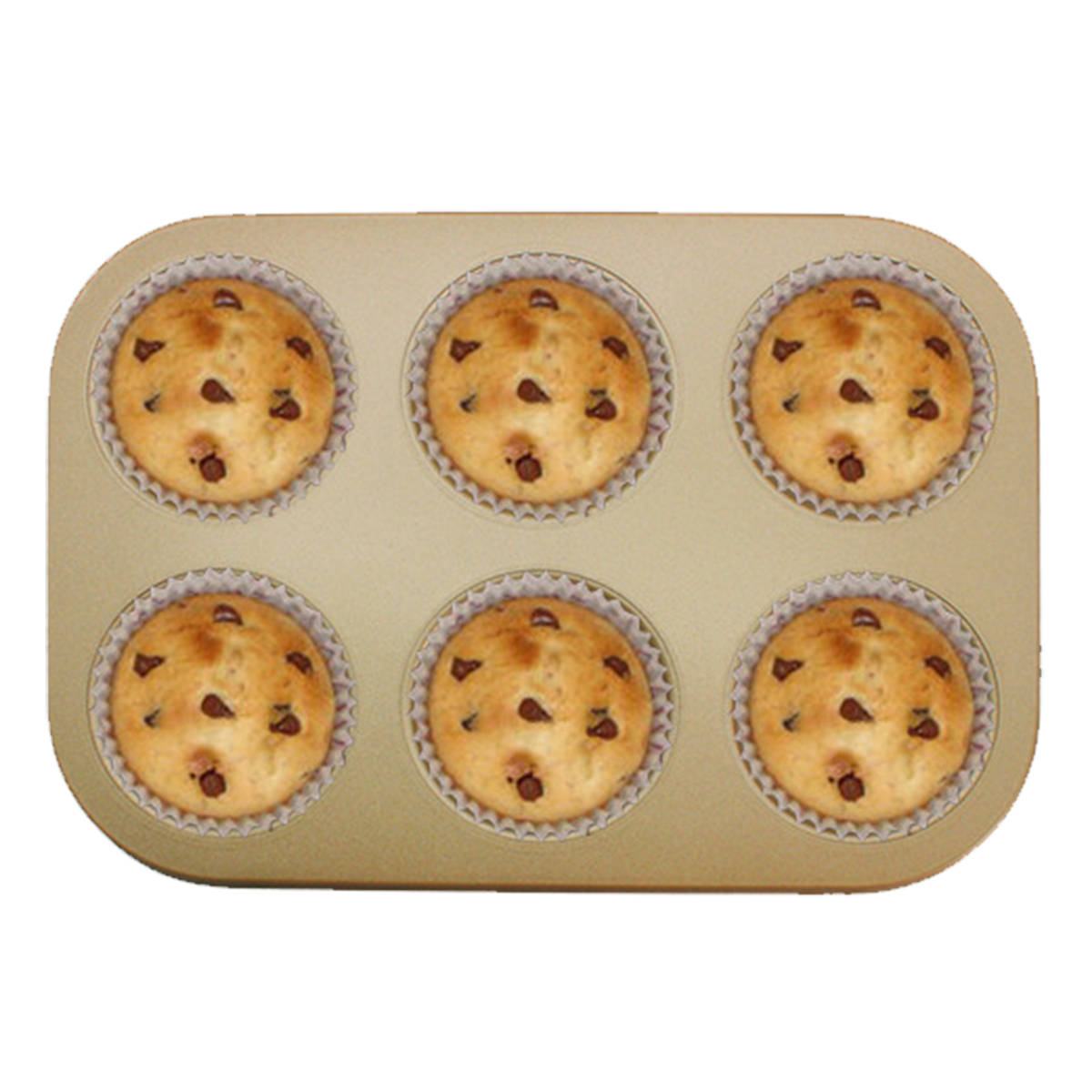 6pc-Muffin-Pan-Baking-Cooking-Tray-Mould-Round-Bake-Cup-Cake-GoldBlack-1502152-5