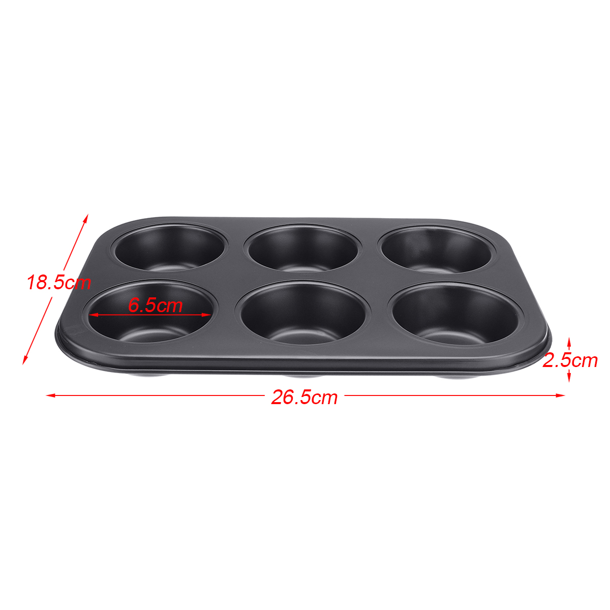 6pc-Muffin-Pan-Baking-Cooking-Tray-Mould-Round-Bake-Cup-Cake-GoldBlack-1502152-6