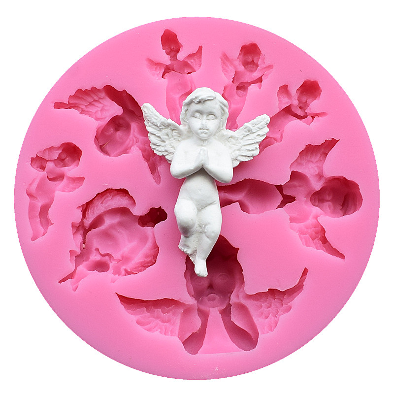 Food-Grade-Silicone-Cake-Mold-DIY-Chocalate-Cookies-Ice-Tray-Baking-Tool-Special-Angel-Shape-1211083-2