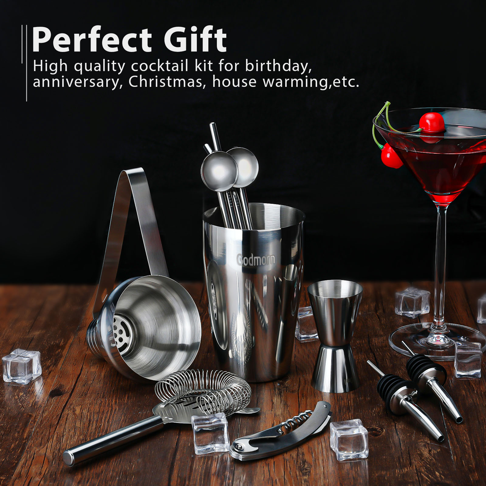 Cocktail-Set-Godmorn-Stainless-Steel-Cocktail-Shaker-Set-14-Piece-with-Better-Bamboo-Stand-1304971-9