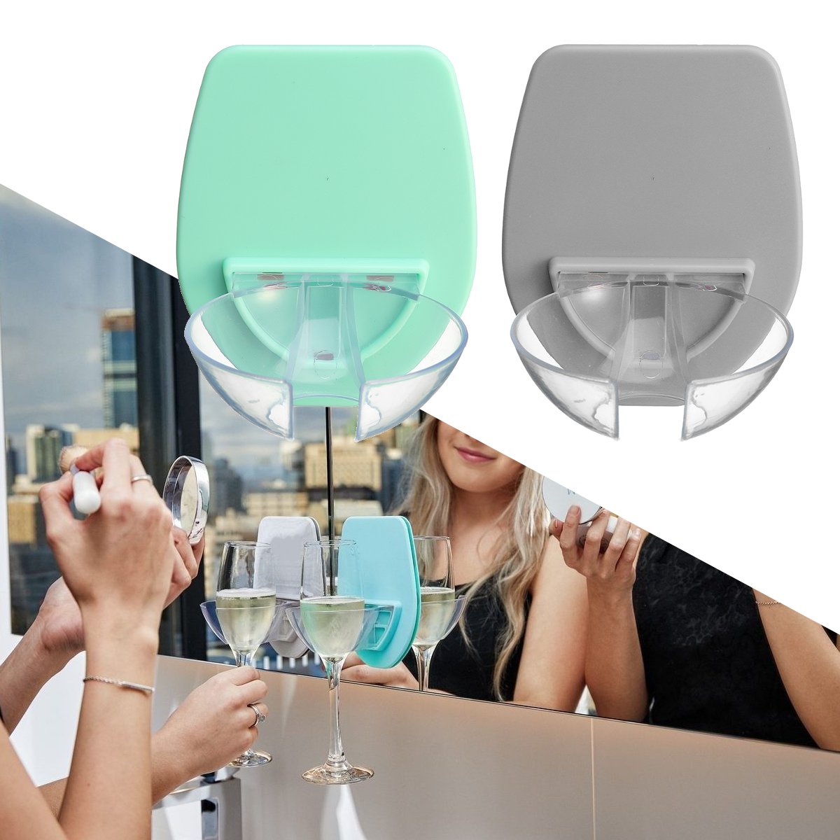 HONANA-Water-Cup-Holder-Drinking-Glasses-Wall-Sticker-Storage-Kitchen-Storage-Rack-1432314-1