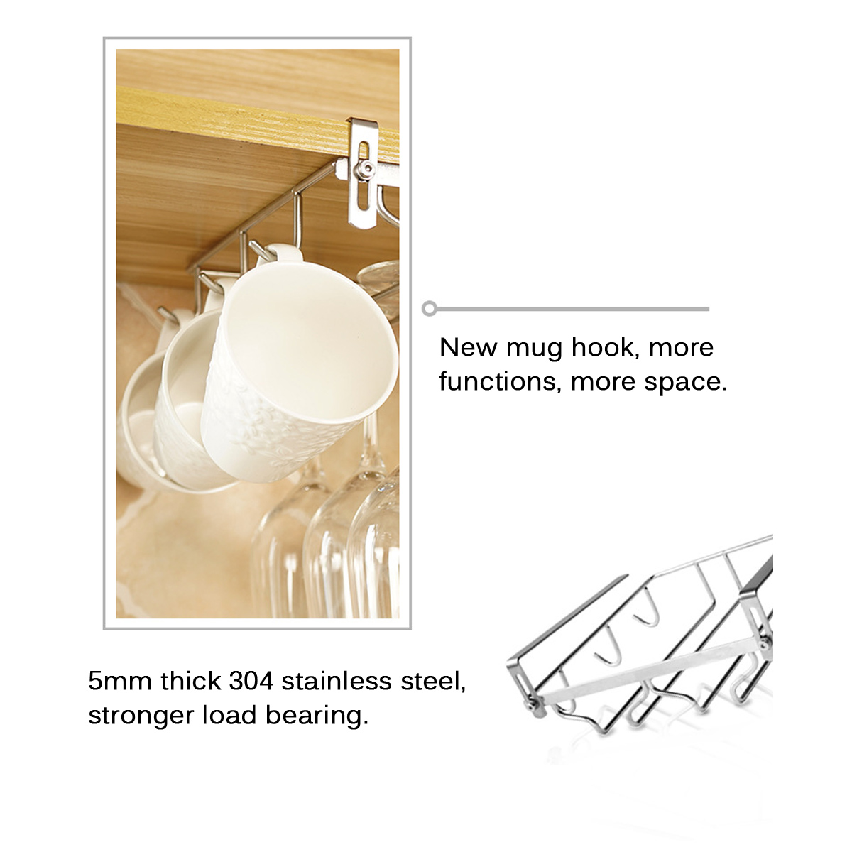Mug-Holder-Coffee-Tea-Cup-Rack-Storage-Kitchen-Under-Shelf-Cabinet-Hanger-1780359-5