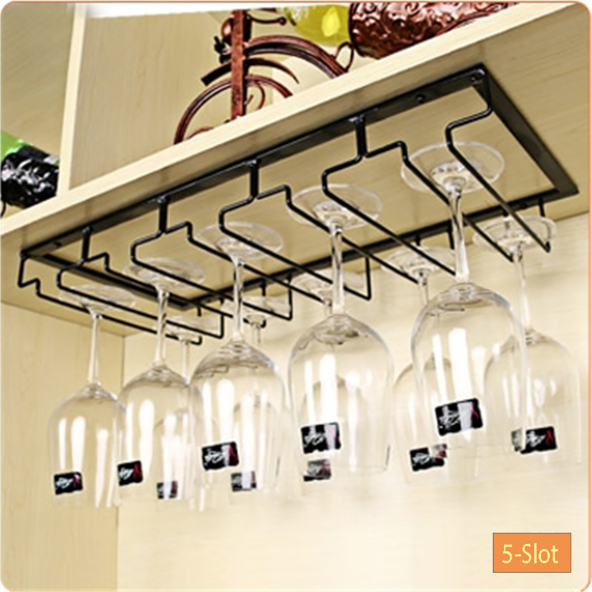 Wall-Mount-Glass-Rack-Holder-Hanging-Under-Cabinet-Hanger-Iron-Shelf-4-Type-1640341-6