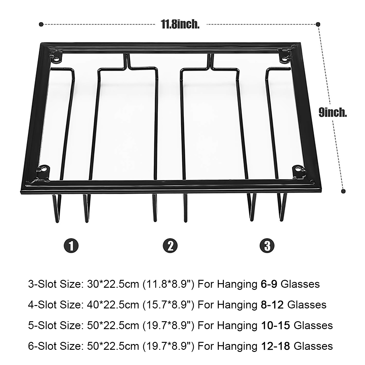 Wall-Mount-Glass-Rack-Holder-Hanging-Under-Cabinet-Hanger-Iron-Shelf-4-Type-1640341-8