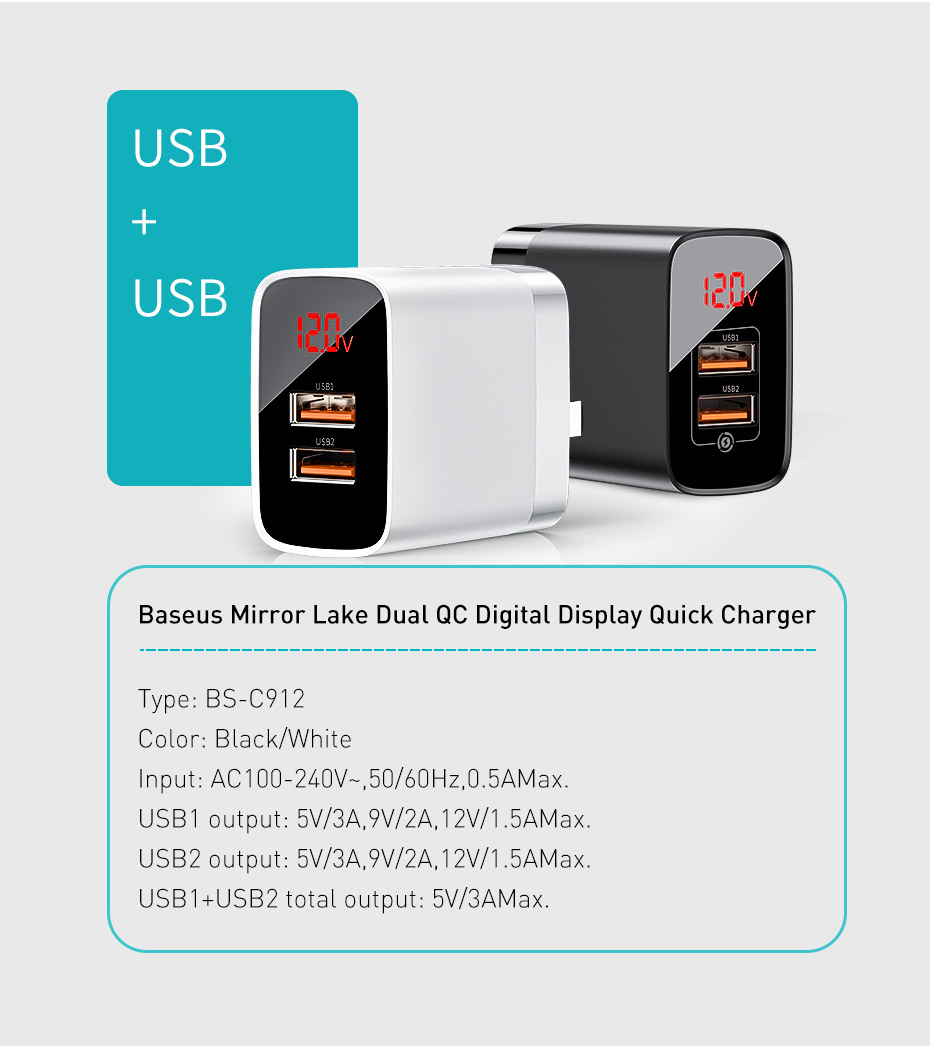 Baseus-18W-Dual-USB-Charger-QC30-PD30-LED-Display-Fast-Charging-For-iPhone-XS-11Pro-Mi10-Note-9S-1684204-10