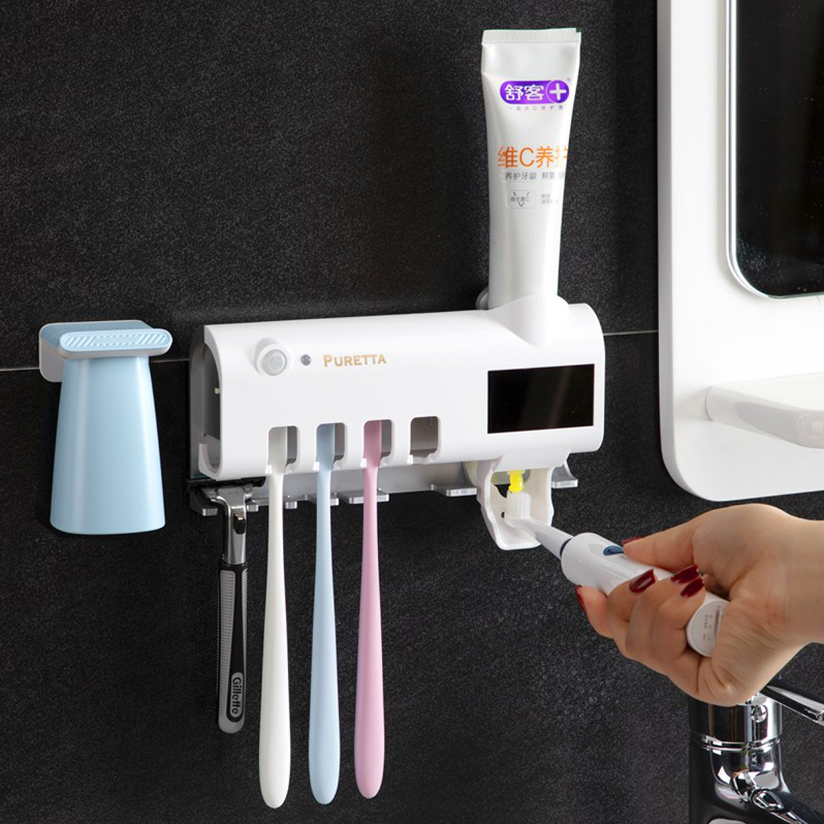 2-in-1-Solar-UV-Light-Ultraviolet-Intelligent-Toothbrush-Holder-Sterilizer-Set-Toothbrush-Sterilizer-1616750-13