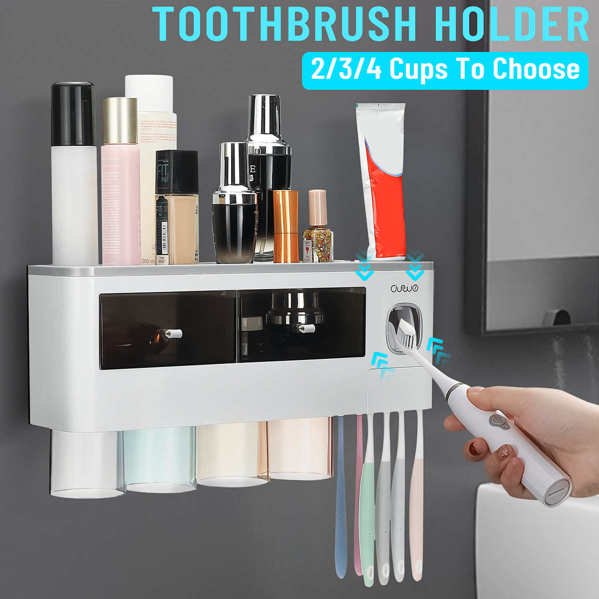 234-Cups-Multi-function-Toothbrush-Holder-Waterproof-Anti-dust-Mouth-Cup-Rack-Wall-mounted-Toothbrus-1924780-1