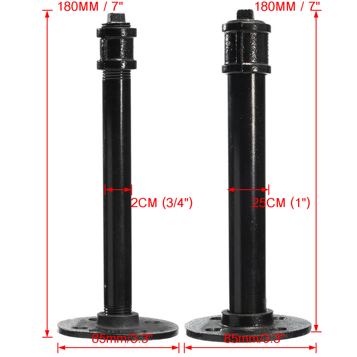 2Pcs-18cm-Industrial-Iron-Pipe-Shelf-Bracket-Holder-Vintage-Wall-Mounted-1263798-2