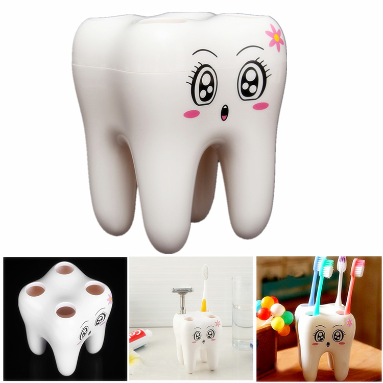 4-Holes-Smily-Face-Toothbrush-Holder-Rack-Cartoon-Design-Toothbrush-Bracket-1015580-1