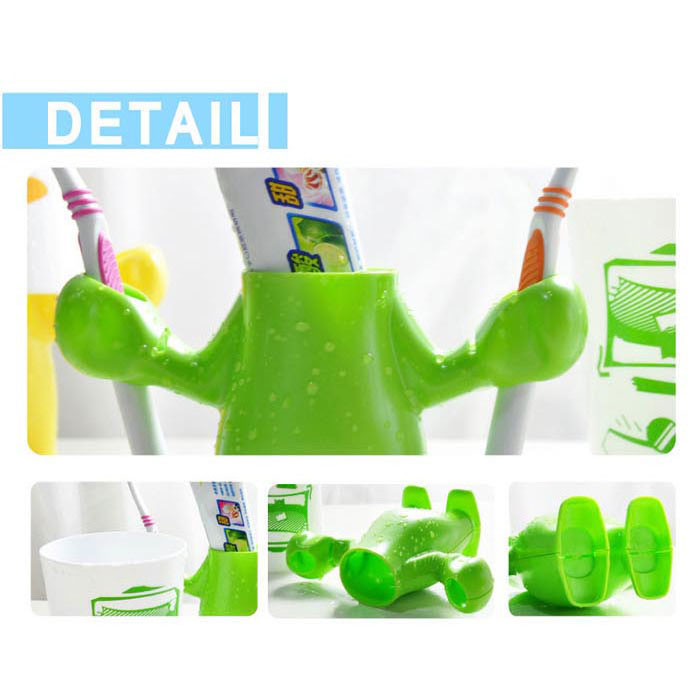 Cartoon-Bathroom-Storage-Plastic-Toothbrush-Single-Rack-Toothbrush-Holder-Wash-Gargle-Cup-1237394-3