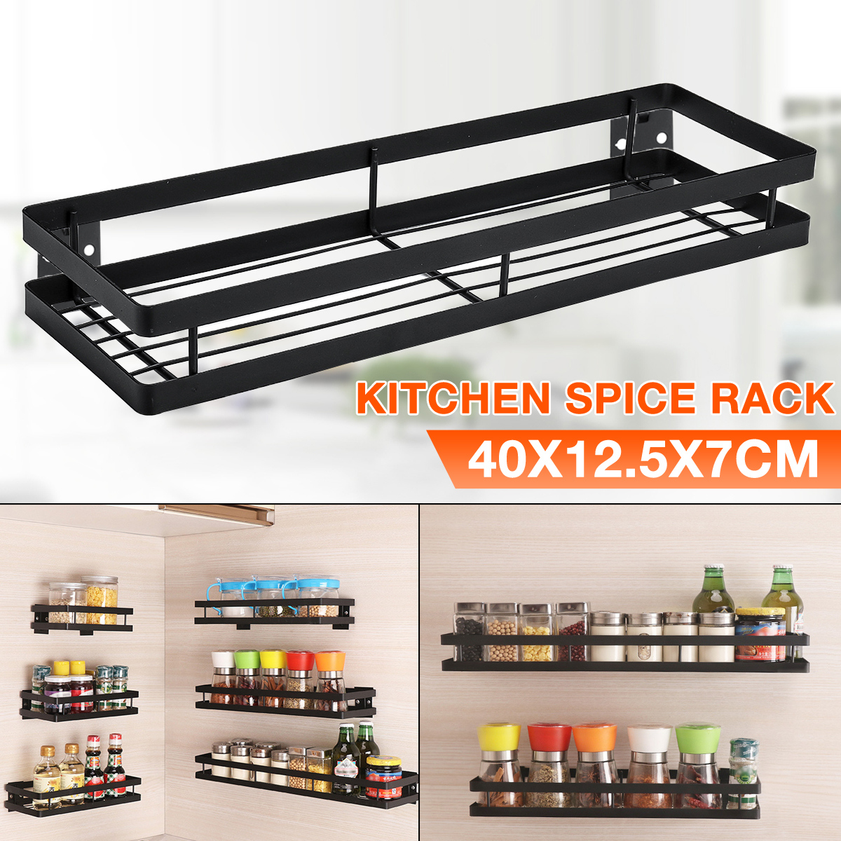 Kitchen-Spice-Rack-Stainless-Steel-Single-Tier-Storage-Shelf-Organizer-Holder-1643286-1