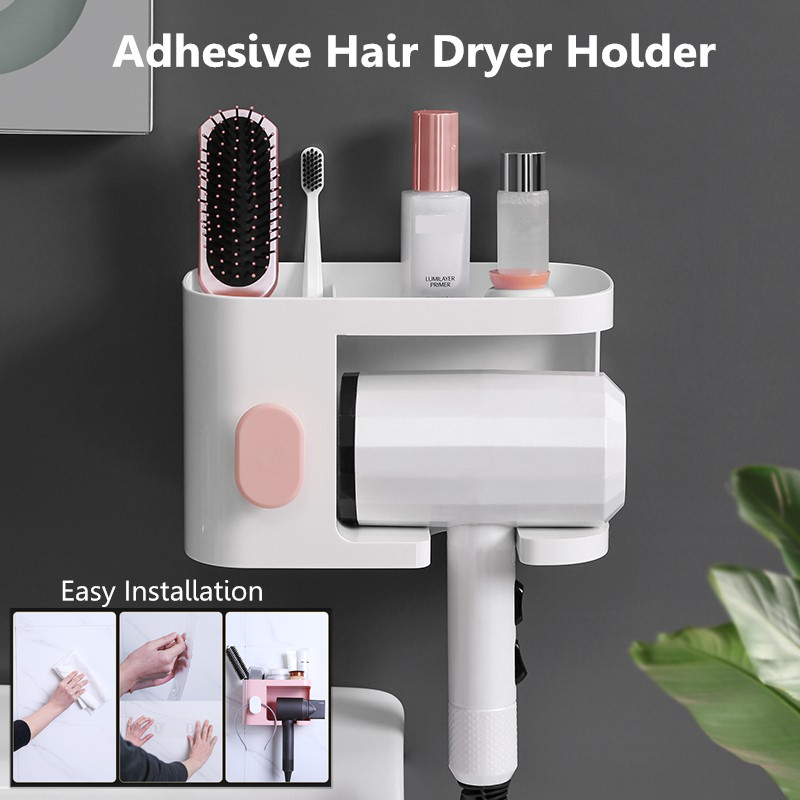 Multifunction-Adhesive-Hair-Dryer-Holder-Bathroom-Hair-Blow-Drier-Holder-with-Hair-Care-Tools-Storag-1635923-1