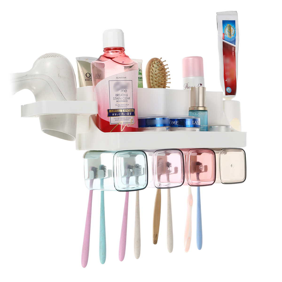 Toothpaste-Holders-Toothbrush-Rack-Wall-Mounted-Space-Saving-Toothbrush-Toothpaste-Squeezer-Kit-With-1801949-14