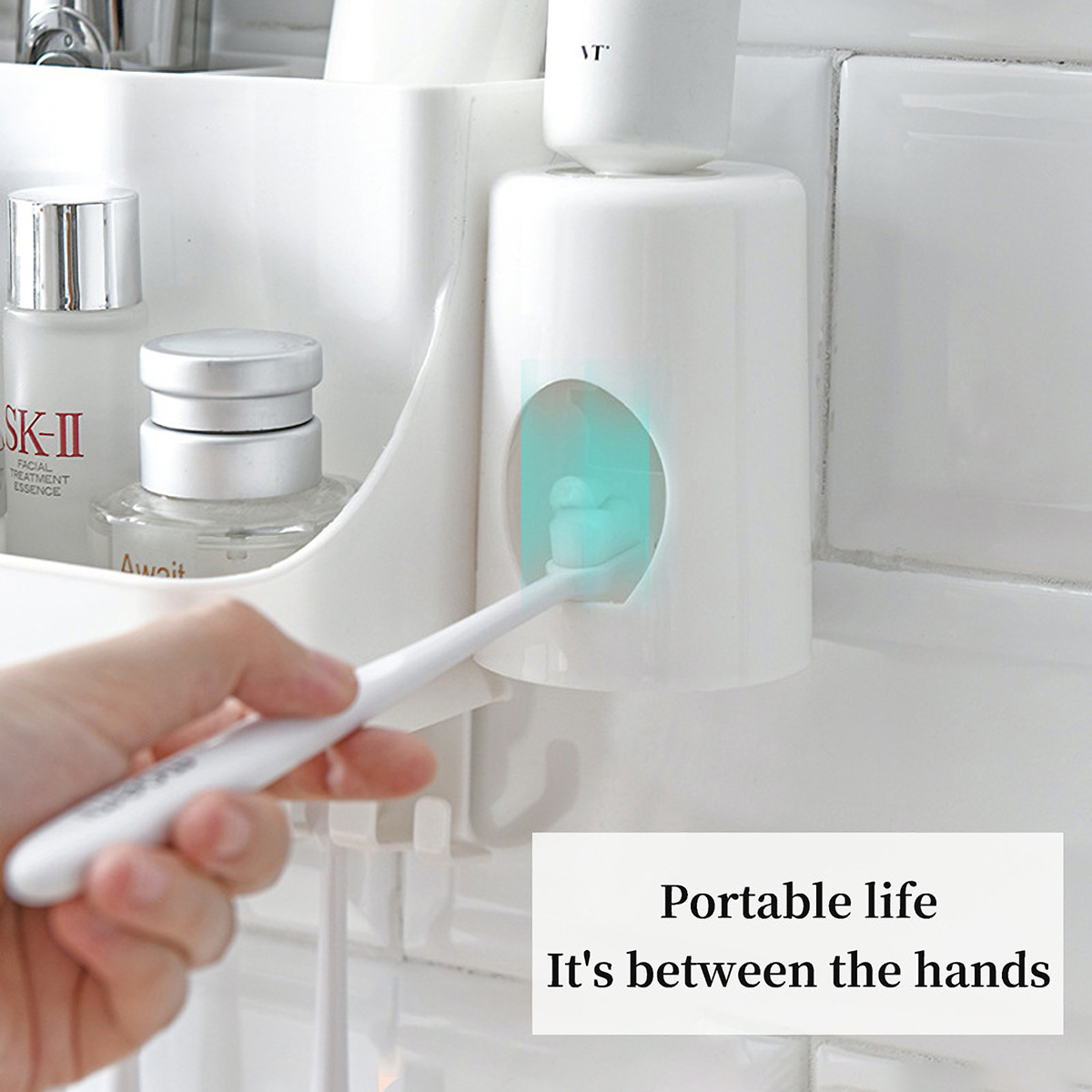 Toothpaste-Holders-Toothbrush-Rack-Wall-Mounted-Space-Saving-Toothbrush-Toothpaste-Squeezer-Kit-With-1801949-10