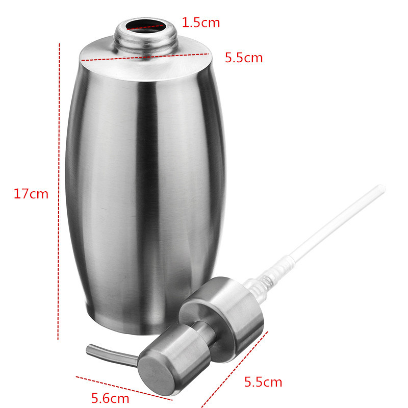1268OZ375ML-Hand-Soap--Lotion-Pump-Dispenser-Liquid-Shampoo-Container-Stainless-Steel-for-Home-Hotel-1109867-2