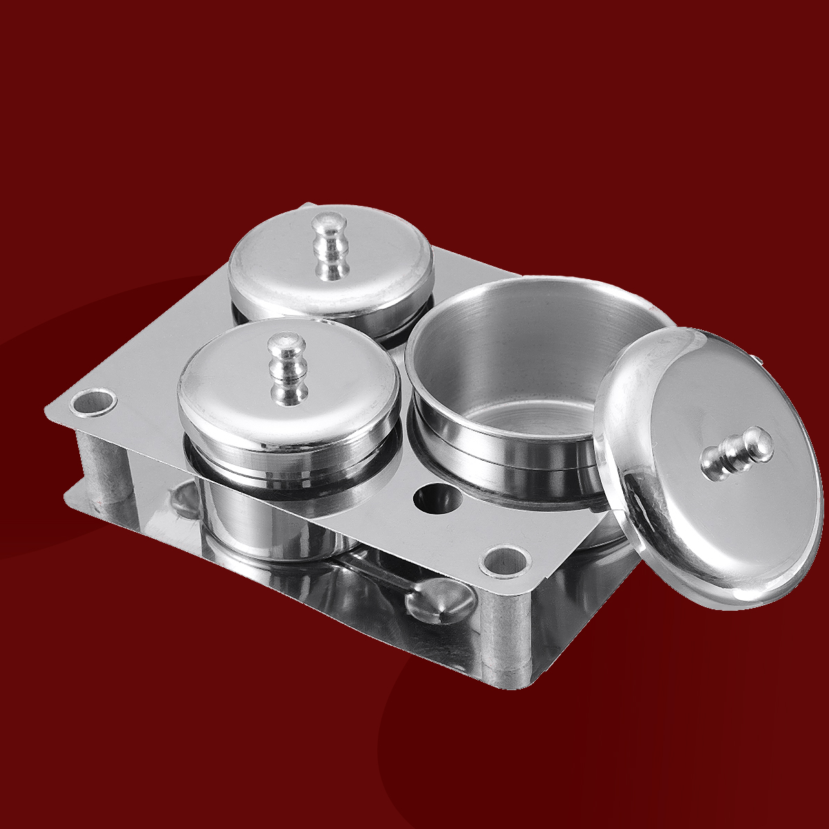 3pcs-Stainless-Steel-Dappen-Dish-Liquid--Powder-Holder-Base-Organizer-Tools-Kit-1422168-2