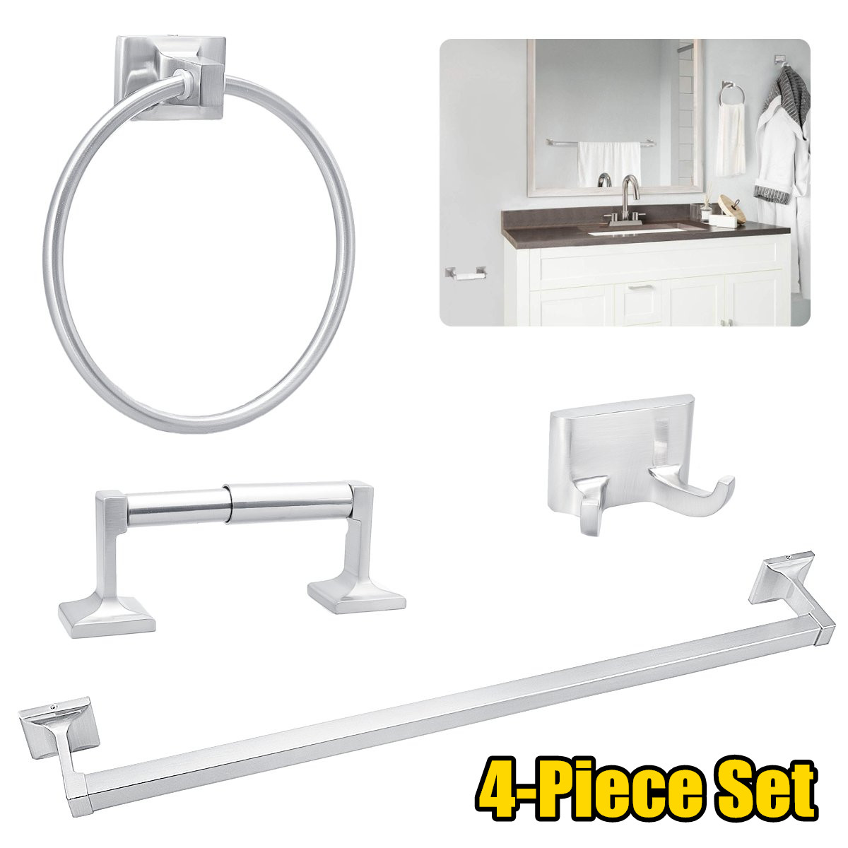 4-PCS-Towel-Bar-Set-Bath-Accessory-Bathroom-Hardware-Kit-Brushed-Holder-1634949-1