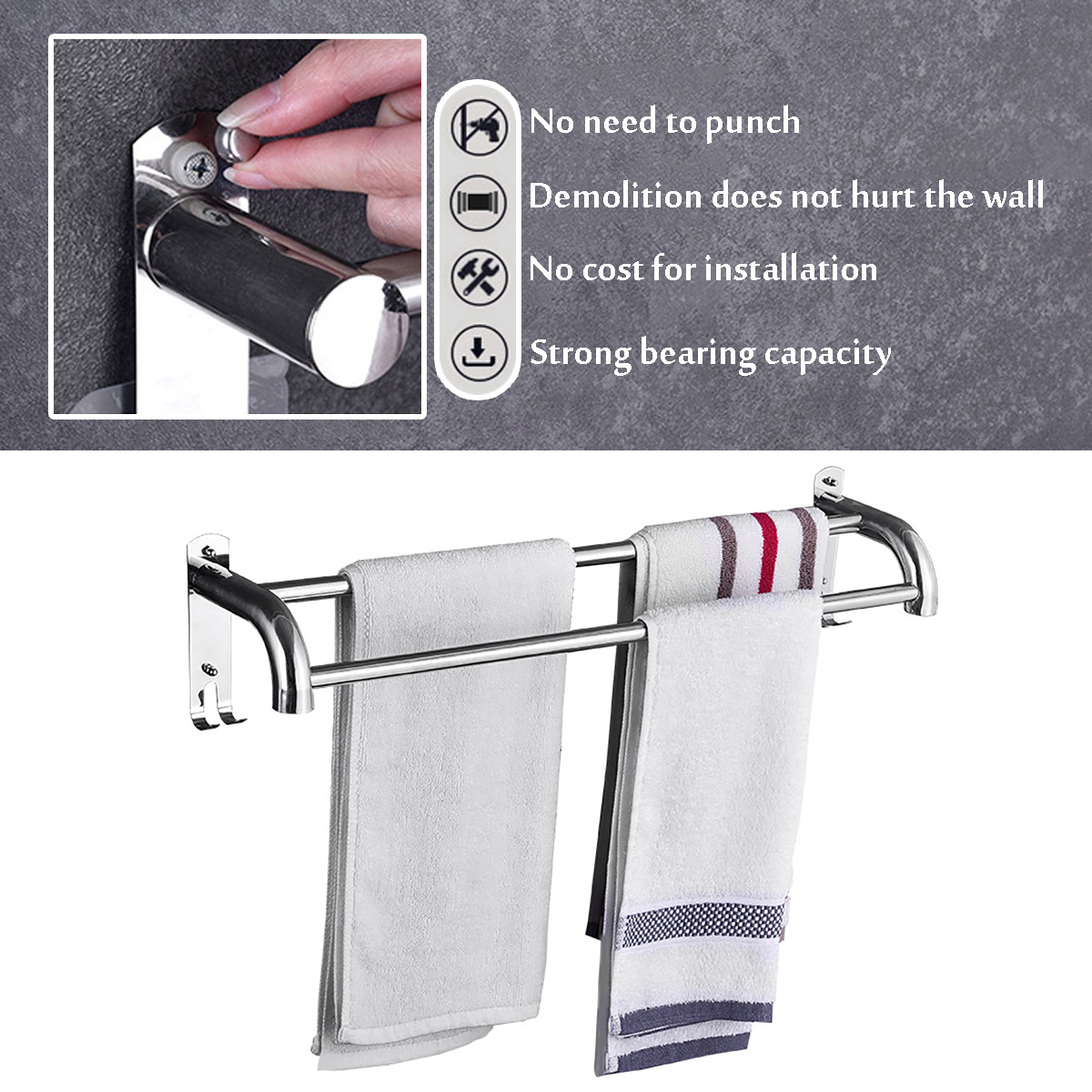 50cm-Stainless-Steel-Bath-Shelf-Wall-Mounted-Towel-Rail-Rack-Single-Double-Shelf-for-Bathroom-Storag-1838127-2