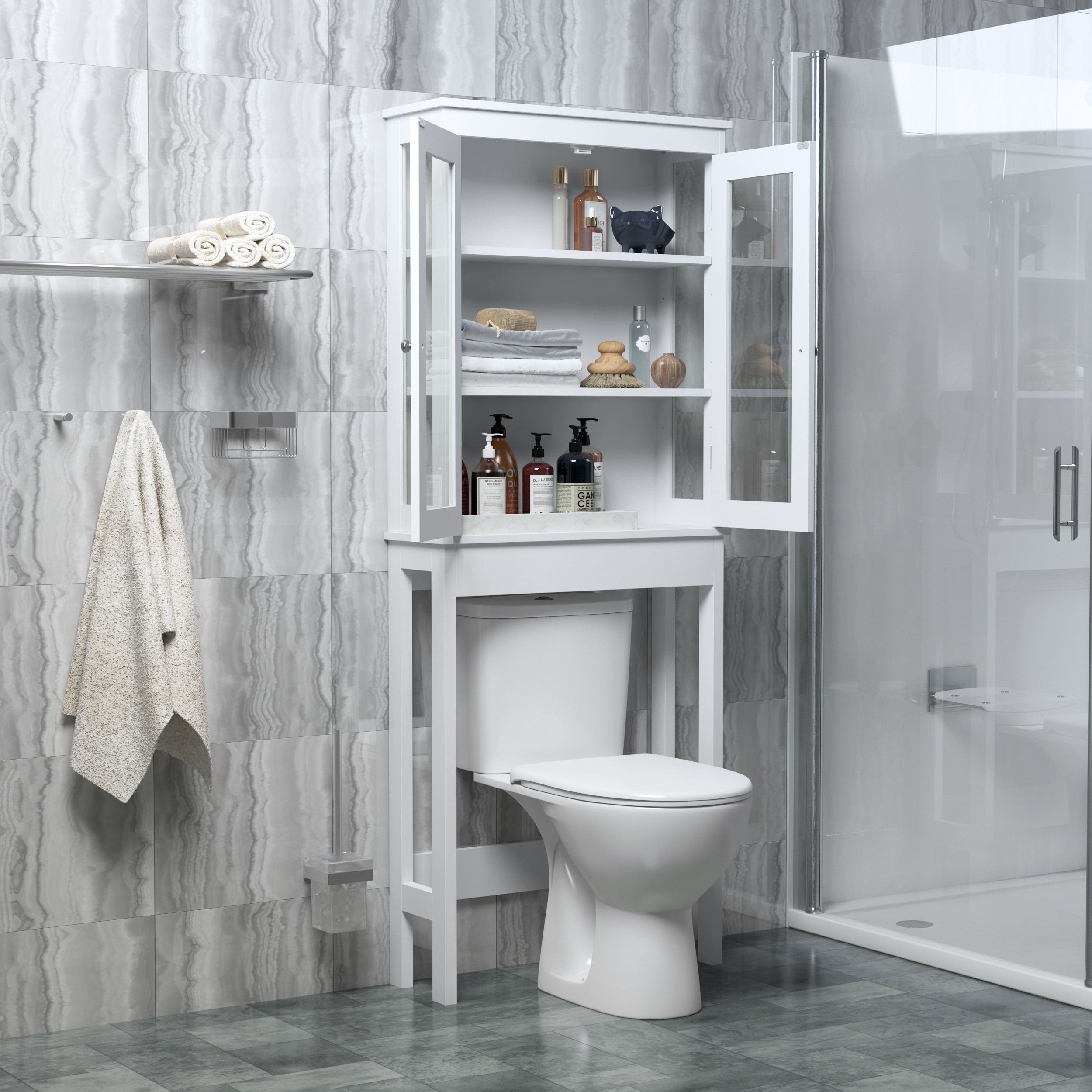 6622165cm-Over-the-Toilet-Storage-Cabinet-Bathroom-Shelves-Organizer-Space-Saver-Bath-Rack-1614005-9