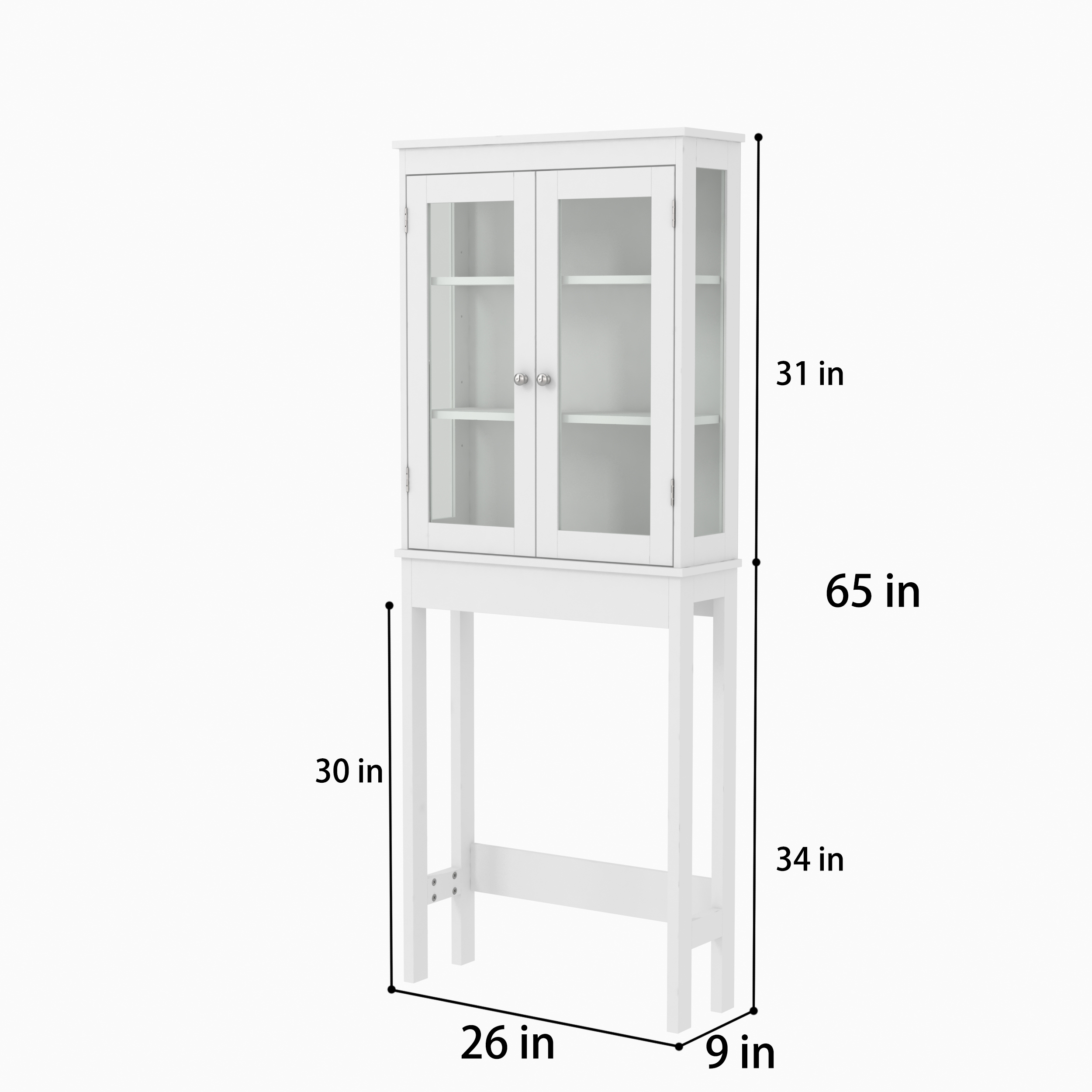 6622165cm-Over-the-Toilet-Storage-Cabinet-Bathroom-Shelves-Organizer-Space-Saver-Bath-Rack-1614005-10