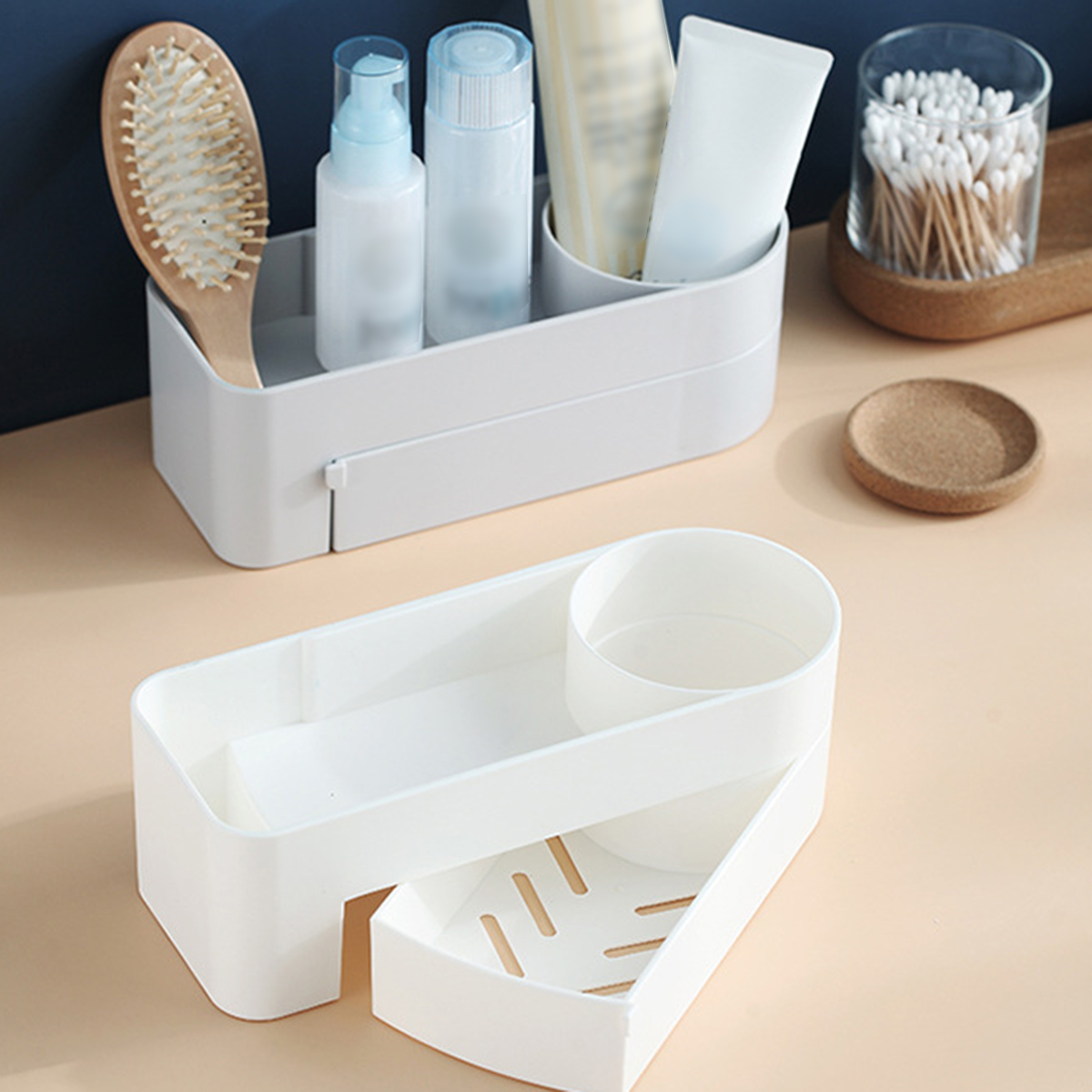 Bakeey-Non-perforated-Rotatable-Bathroom-Organizer-Wall-Mounted-Kitchen-Storage-Shelf-Shower-Shampoo-1659401-5